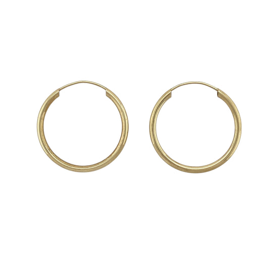 9ct Gold Plain Sleeper Earrings