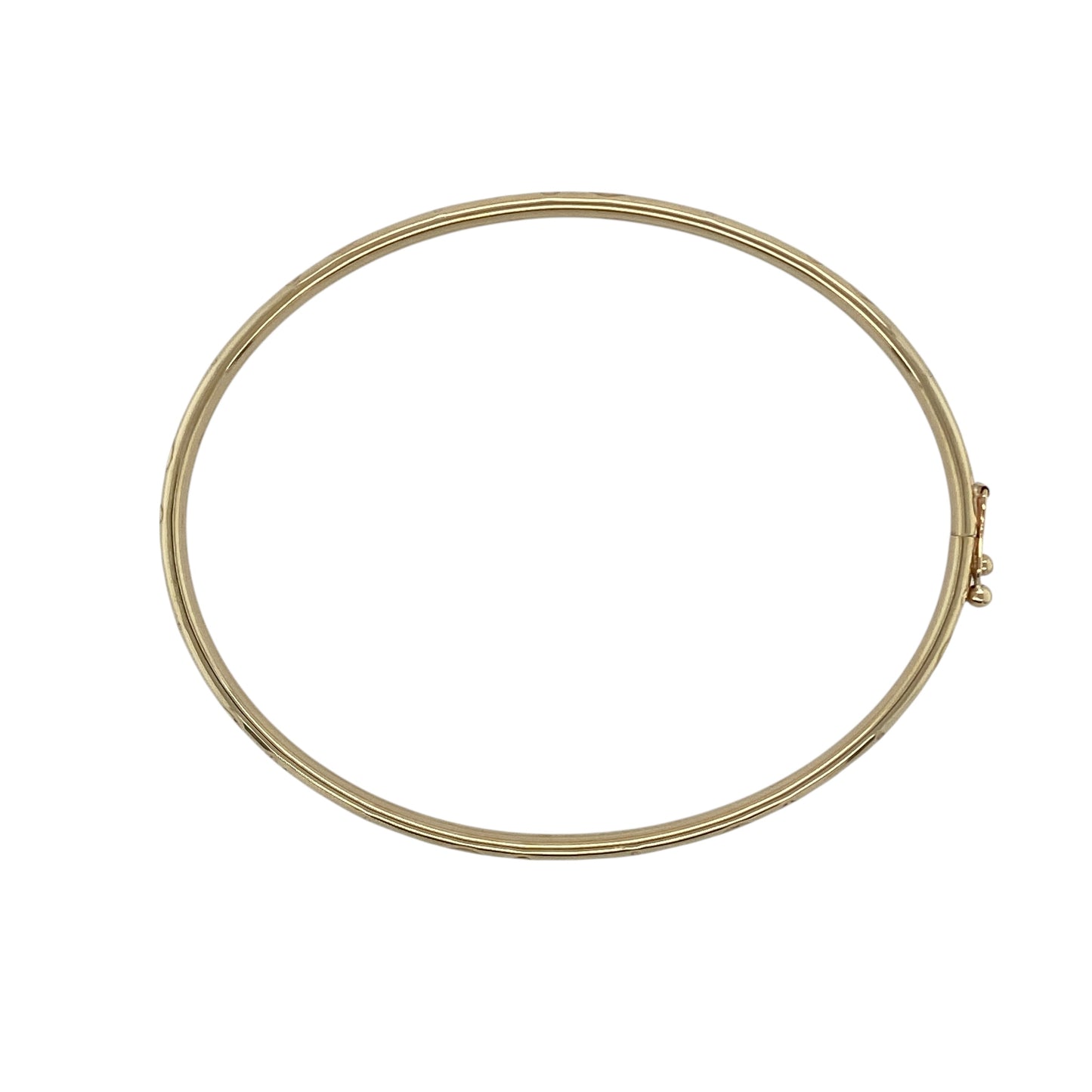 9ct Gold Patterned Hinged Bangle