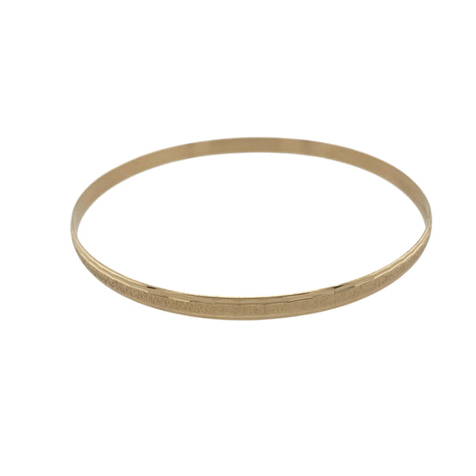 9ct Solid Patterned Bangle