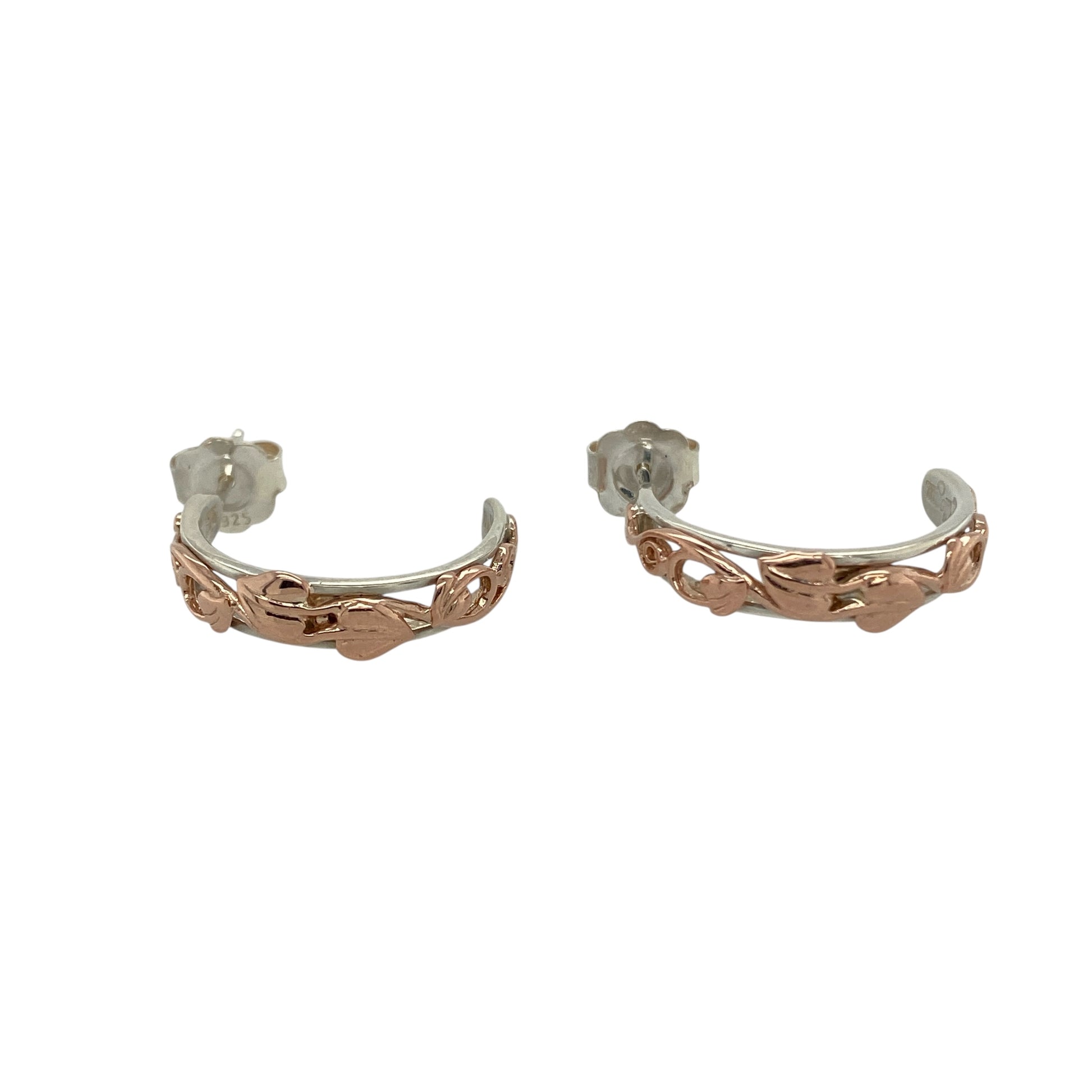 925 Silver Clogau Tree of Life Half Hoop Stud Earrings