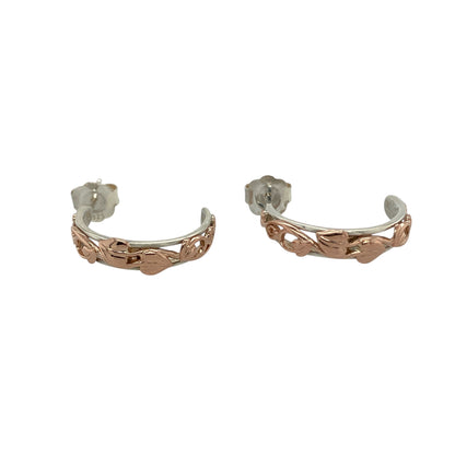 925 Silver Clogau Tree of Life Half Hoop Stud Earrings