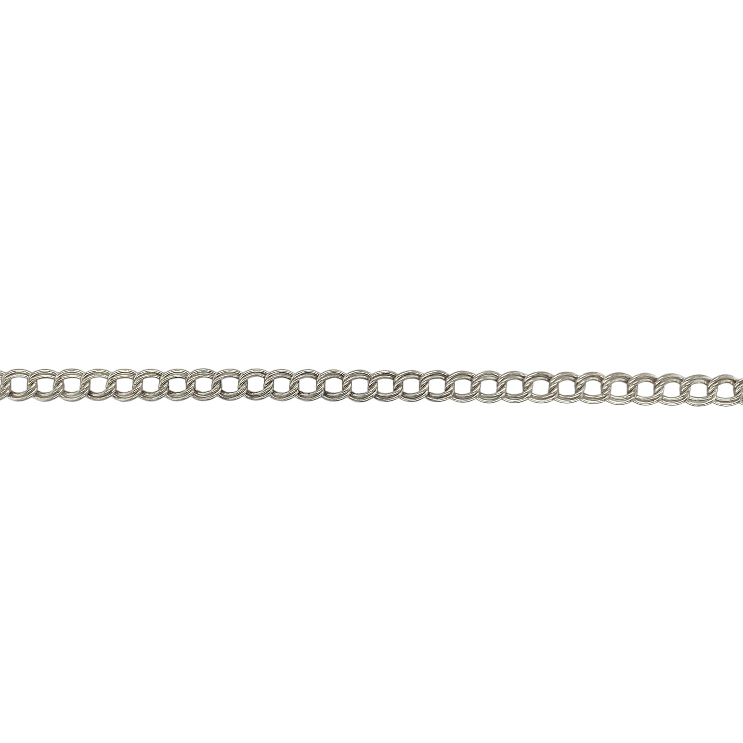 925 Silver Clogau 7" Double Curb Heart T Bar Bracelet