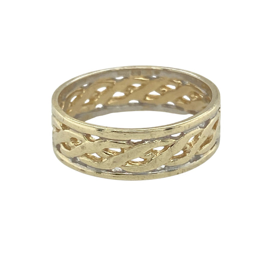 9ct Gold Open Weave Celtic Band Ring