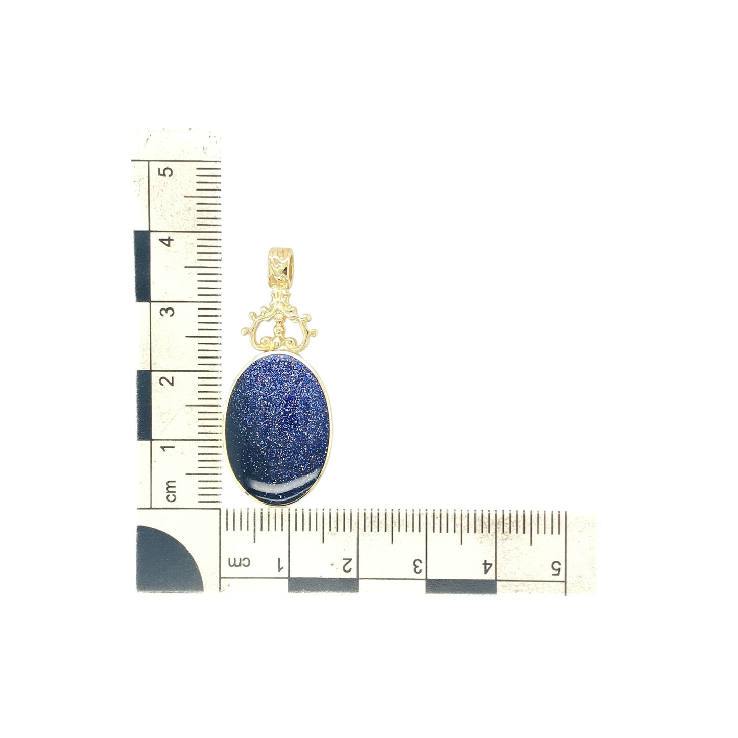 9ct Gold Double Sided Mother of Pearl & Starstone Set Oval Fob Pendant