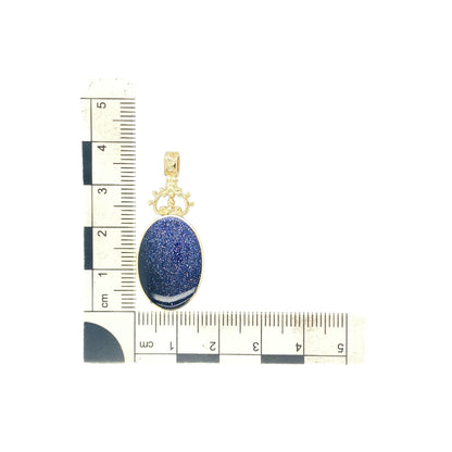 9ct Gold Double Sided Mother of Pearl & Starstone Set Oval Fob Pendant