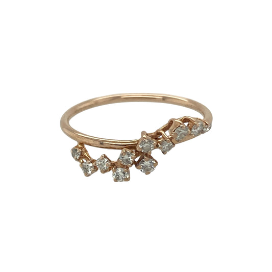 18ct Gold & Diamond Set Scatter Style Band Ring