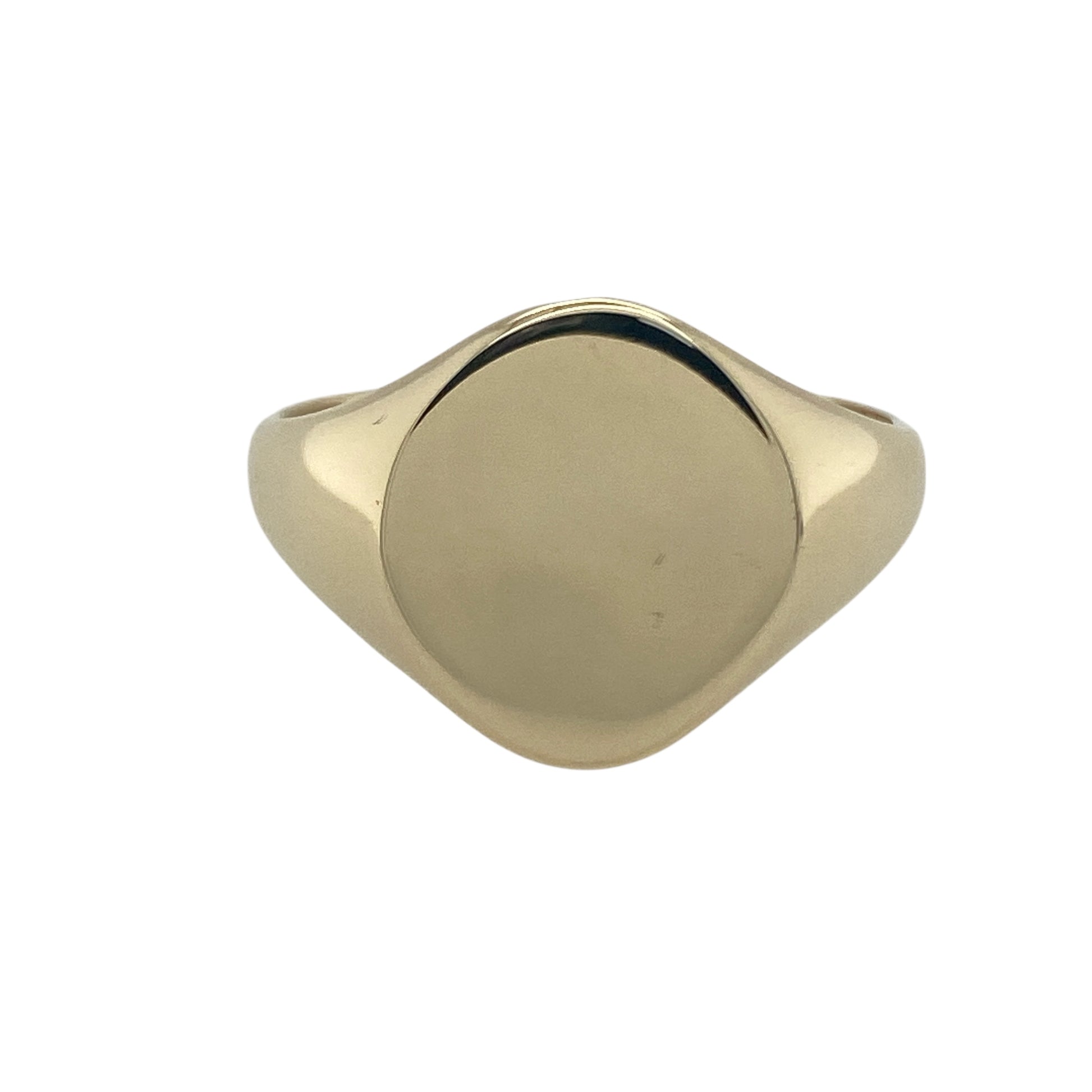 9ct Gold Plain Oval Signet Ring