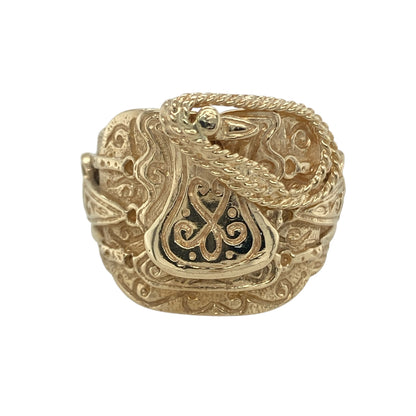 9ct Gold Saddle Ring