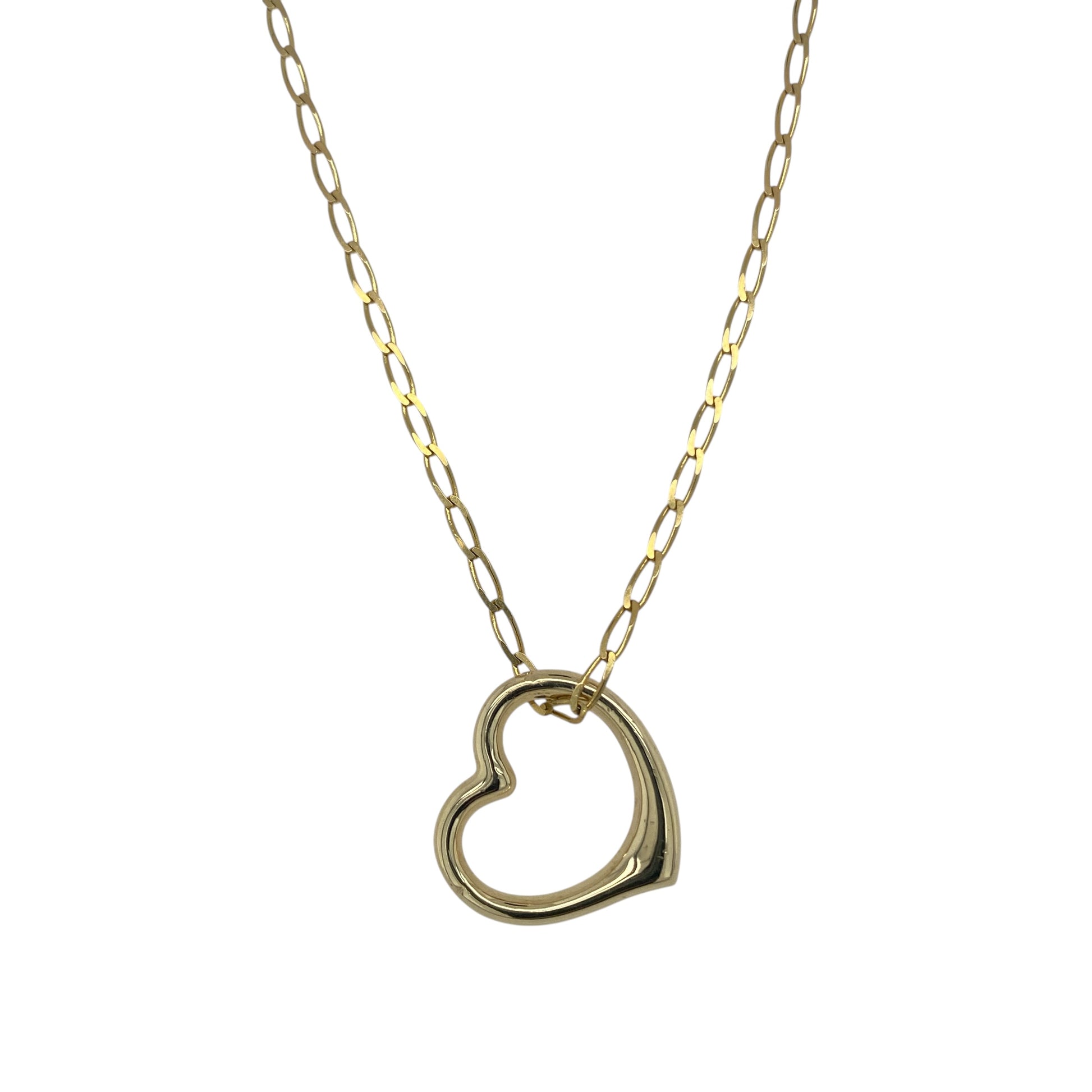 9ct Gold Open Heart 20" Necklace