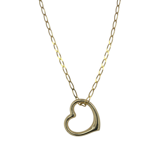 9ct Gold Open Heart 20" Necklace