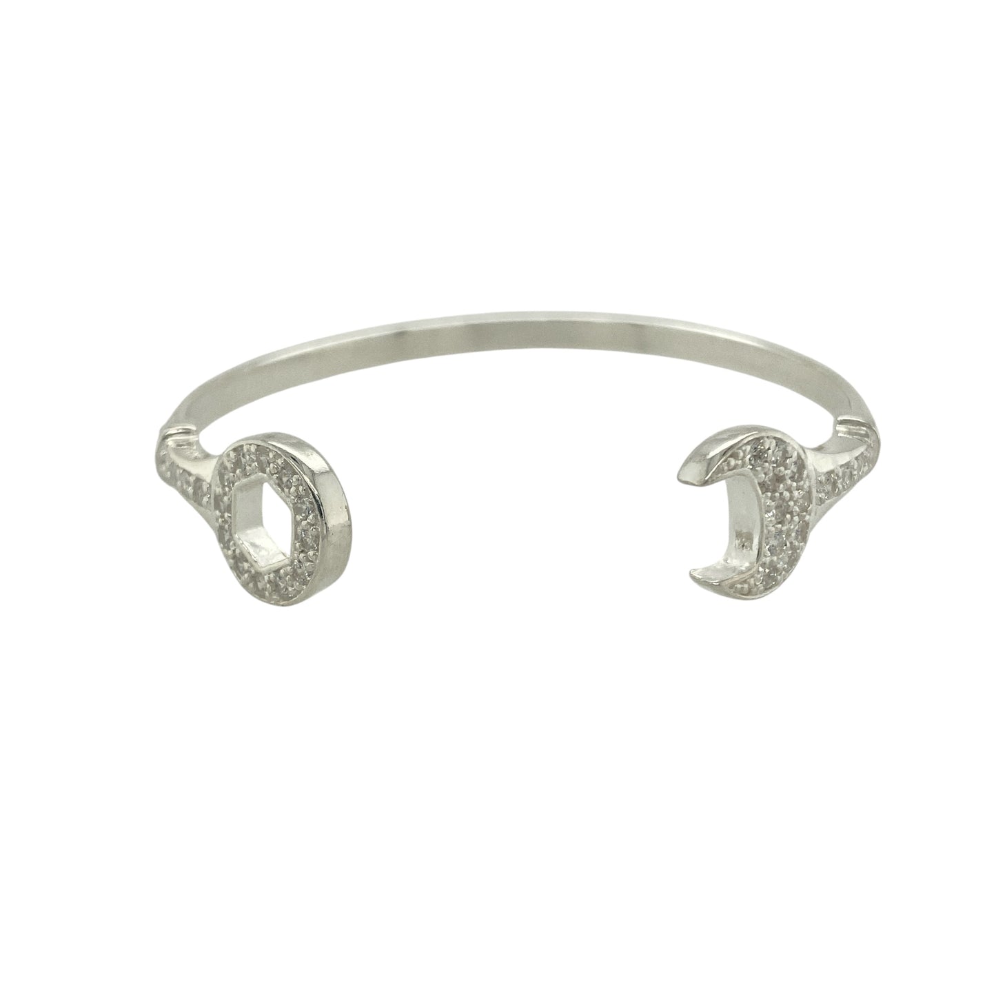 New 925 Silver & Cubic Zirconia Set Spanner Children's Bangle