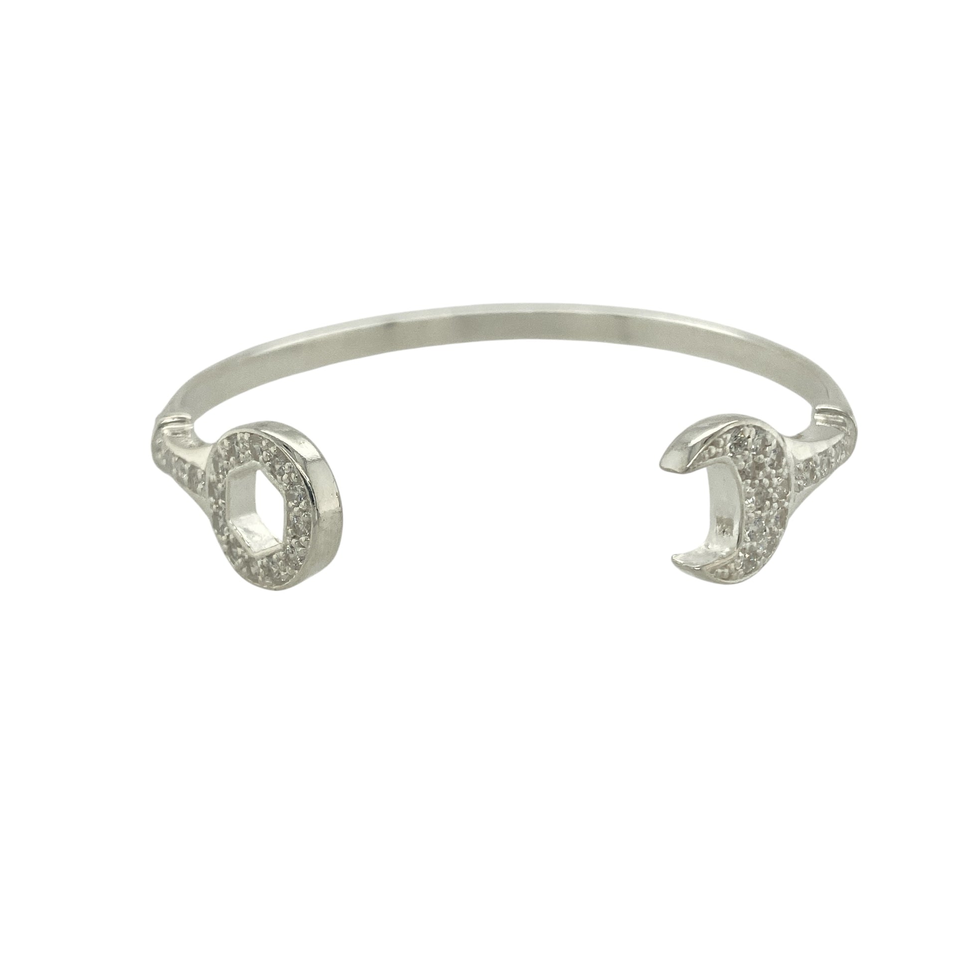 New 925 Silver & Cubic Zirconia Set Spanner Children's Bangle