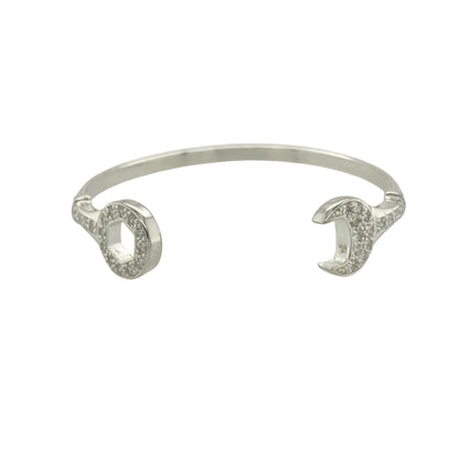 New 925 Silver & Cubic Zirconia Set Spanner Children's Bangle