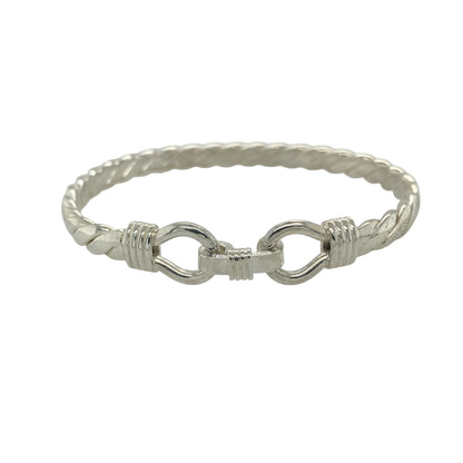 New 925 Silver Double Horseshoe Bangle