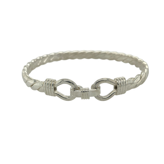 New 925 Silver Double Horseshoe Bangle