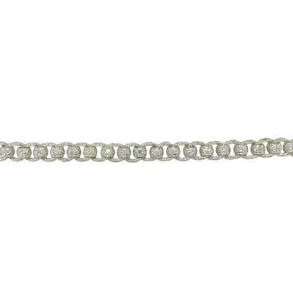 New 925 Solid Silver 9" Patterned Rollerball Bracelet