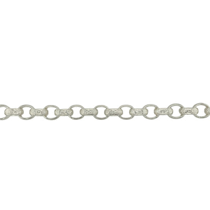 New 925 Solid Silver 8.5" Patterned Belcher Bracelet