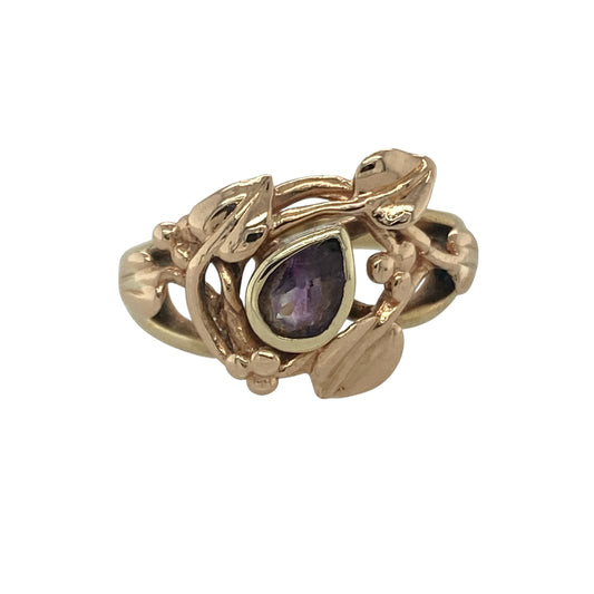 9ct Gold & Amethyst Set Clogau Tree of Life Ring