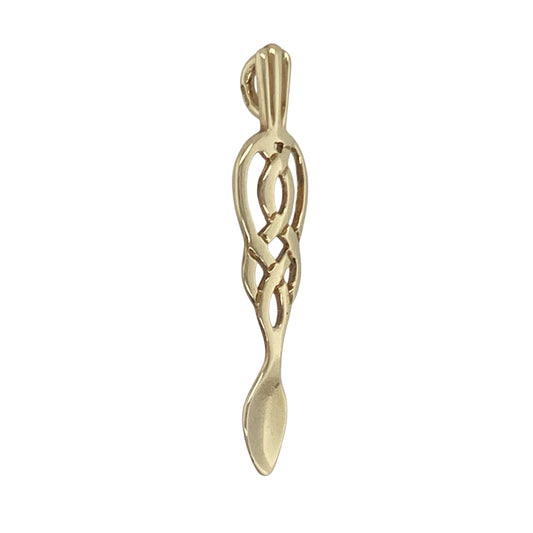 9ct Gold Welsh Celtic Design Lovespoon Pendant