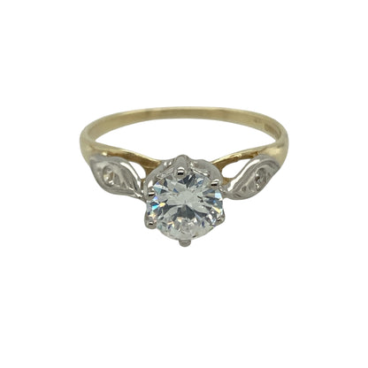 9ct Gold & Cubic Zirconia Set Solitaire Ring