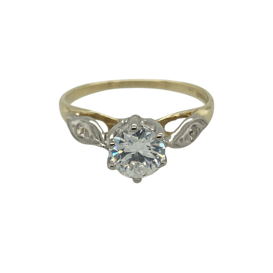 9ct Gold & Cubic Zirconia Set Solitaire Ring