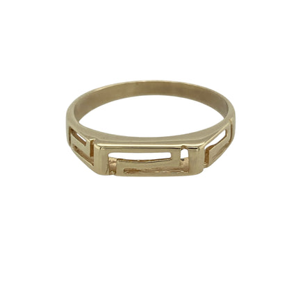 9ct Gold Open Greek Key Style Ring