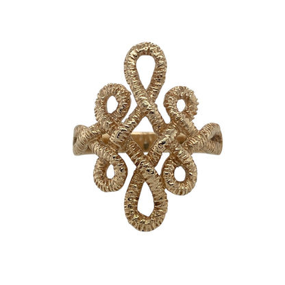 9ct Gold Open Weave Twist Dress Ring