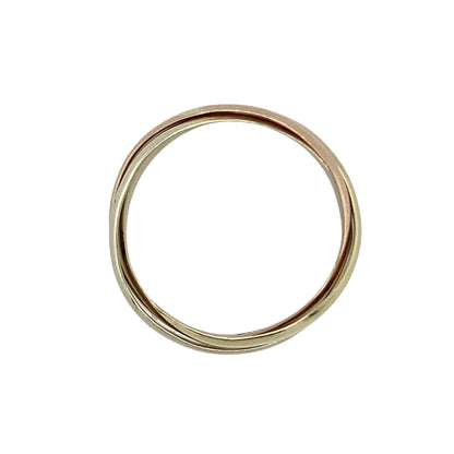 9ct Gold Three Band Twist Ring