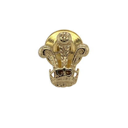 9ct Gold Welsh Three Feathers Tie Pin