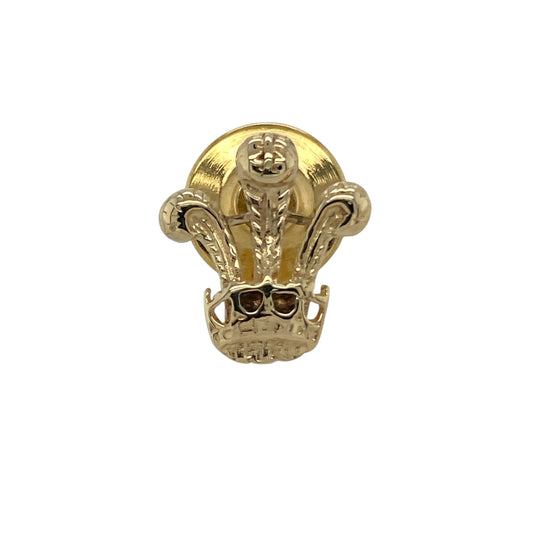 9ct Gold Welsh Three Feathers Tie Pin