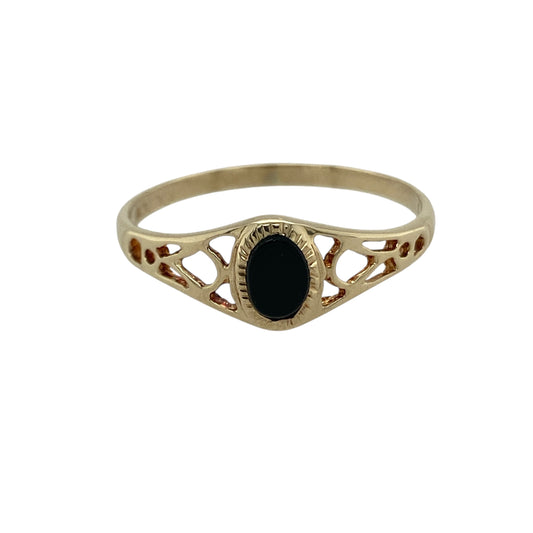 9ct Gold & Onyx Set Signet Ring