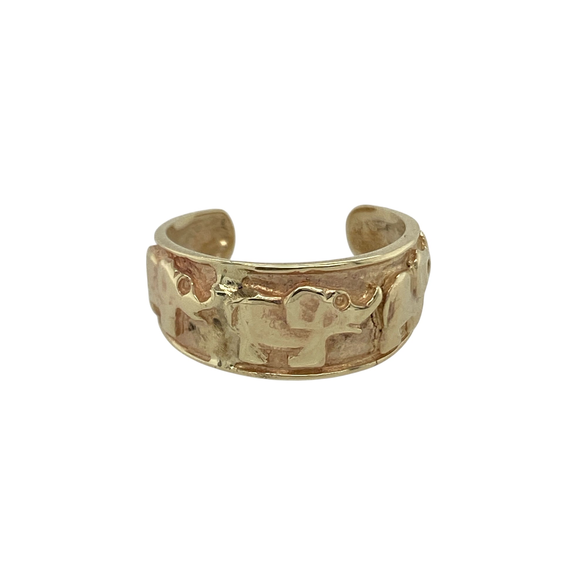 9ct Gold Elephant Patterned Toe Ring