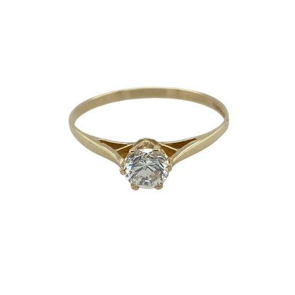 9ct Gold & Cubic Zirconia Set Solitaire Ring