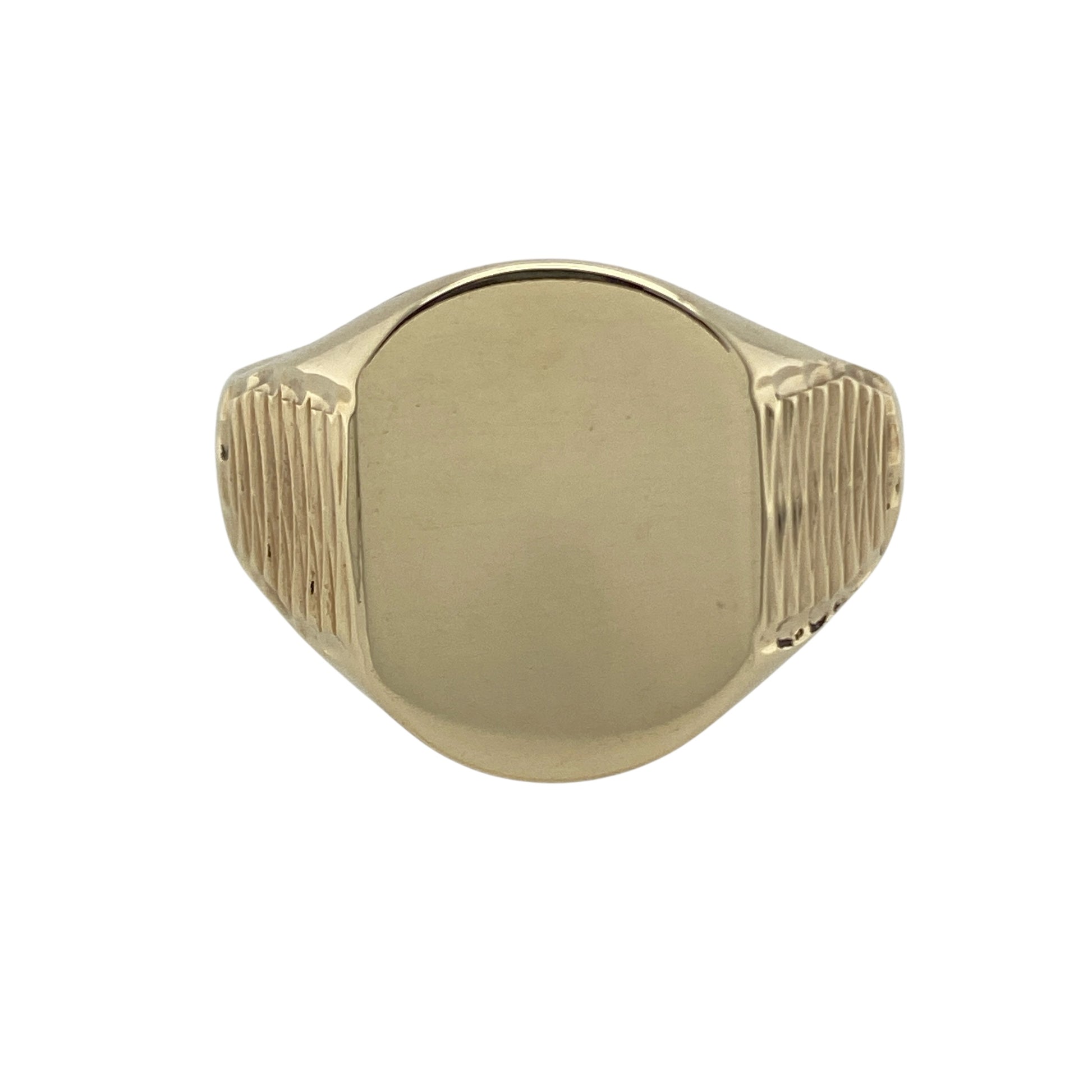 9ct Gold Plain Face Signet Ring