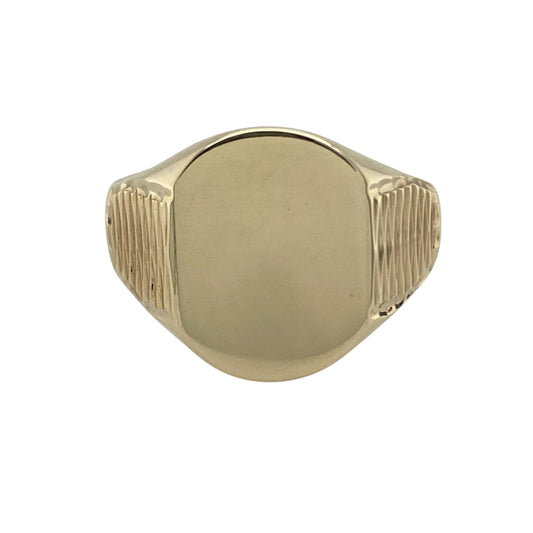 9ct Gold Plain Face Signet Ring