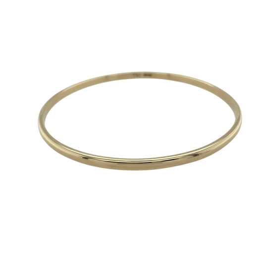 9ct Solid Gold Plain Bangle