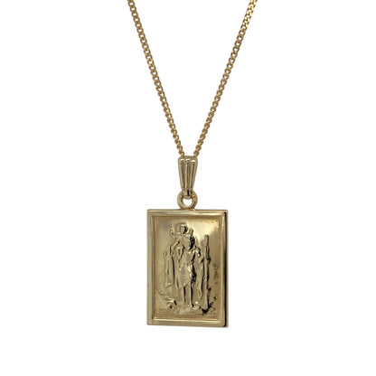 9ct Gold St Christopher 18" Necklace