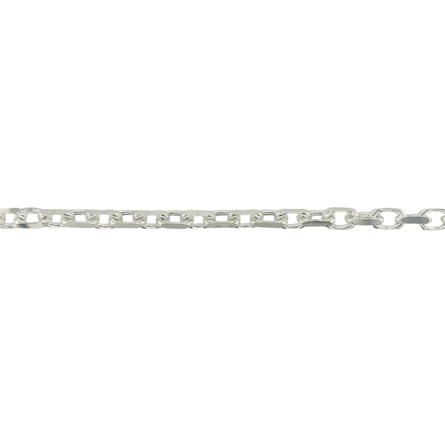 New 925 Silver 20" Faceted Belcher Chain
