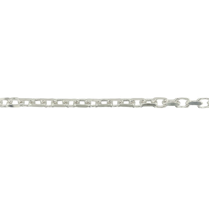 New 925 Silver 20" Faceted Belcher Chain