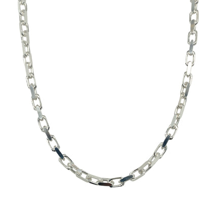 New 925 Silver 20" Faceted Belcher Chain