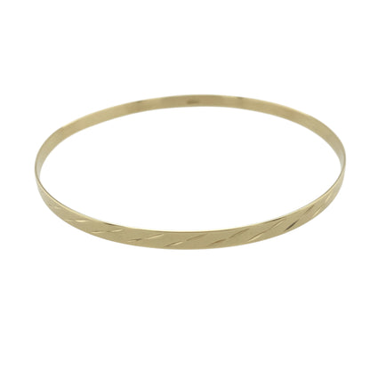 9ct Solid Gold Patterned Bangle