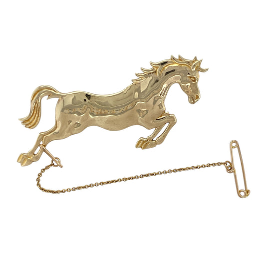 9ct Gold Horse Brooch
