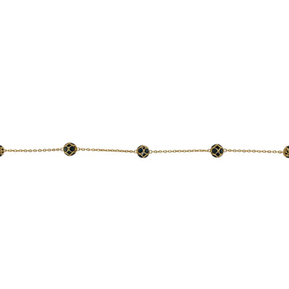 18ct Gold & Sapphire Set Ball 7.25" Bracelet