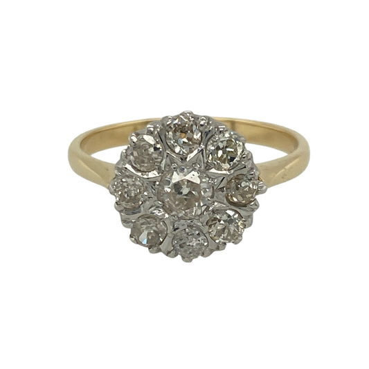 18ct Gold & Diamond Set Cluster Ring