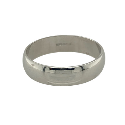 Bring timeless elegance and enduring quality to your collection with this pre-owned platinum 5mm wedding band ring—perfect as a classic symbol of love or a sophisticated everyday piece.

Design: The ring features a traditional 5mm-wide band with a smooth, polished finish, offering a refined and understated look that never goes out of style.
Material: Made from premium platinum, the metal’s natural white sheen ensures exceptional durability and lasting brilliance, making it ideal for lifelong wear.