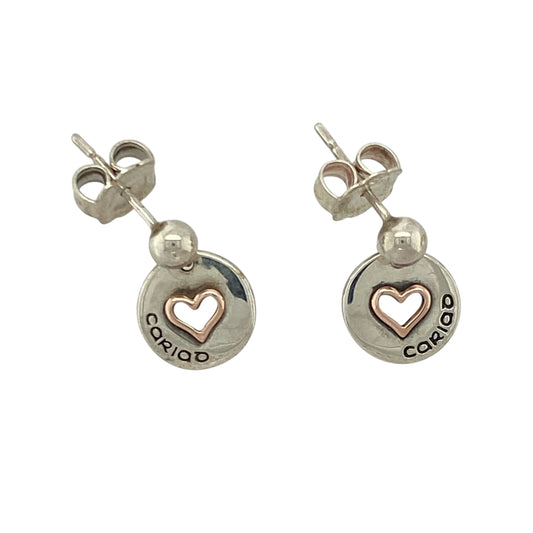925 Silver Clogau Cariad Heart Drop Earrings