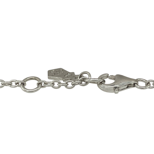 Bring heartfelt symbolism and elegant design to your collection with this pre-owned 925 silver and 9ct rose gold Clogau adjustable Tree of Life heart bracelet—perfect for adding timeless beauty and meaning to any look.

Design: The bracelet features a delicate open heart charm adorned with Clogau’s signature Tree of Life motif, symbolising growth, love, and connection. The 9ct rose gold detailing adds warmth and contrast, highlighting the intricate craftsmanship.