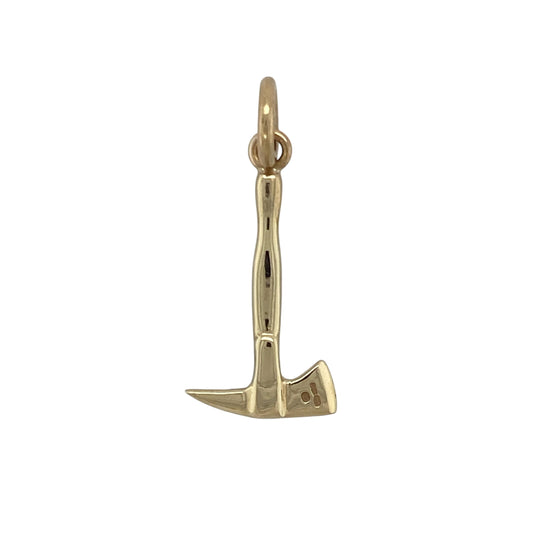 Bring bold character and distinctive style to your collection with this pre-owned 9ct yellow gold axe pendant — a unique piece that combines strength and symbolism with timeless appeal.

Design: The pendant features a finely detailed axe motif, symbolising power and protection, with smooth polished surfaces that catch the light beautifully.
Material: Made from solid 9-carat yellow gold, the warm golden tone enhances the pendant’s bold design, adding richness and depth to its overall appearance.