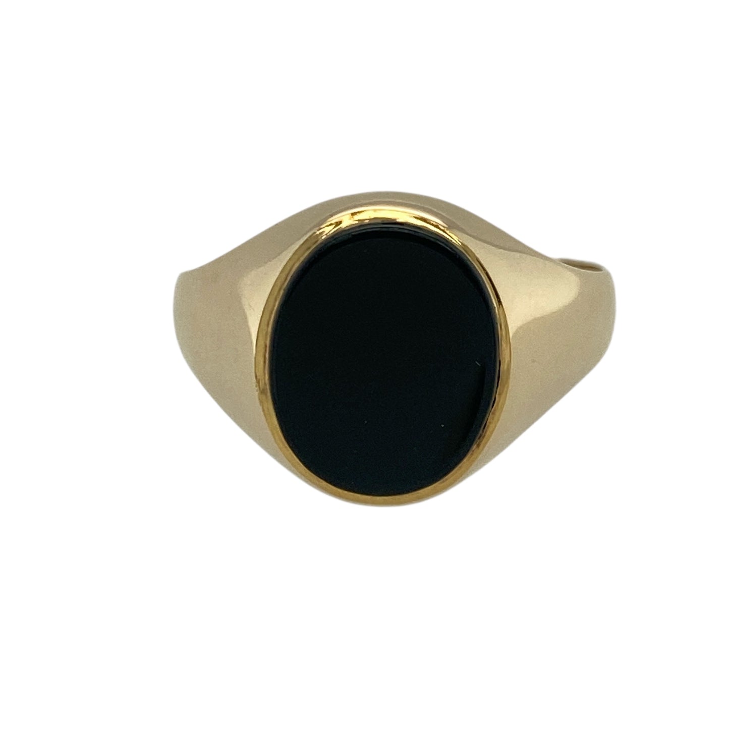 9ct Gold & Onyx Set Oval Signet Ring