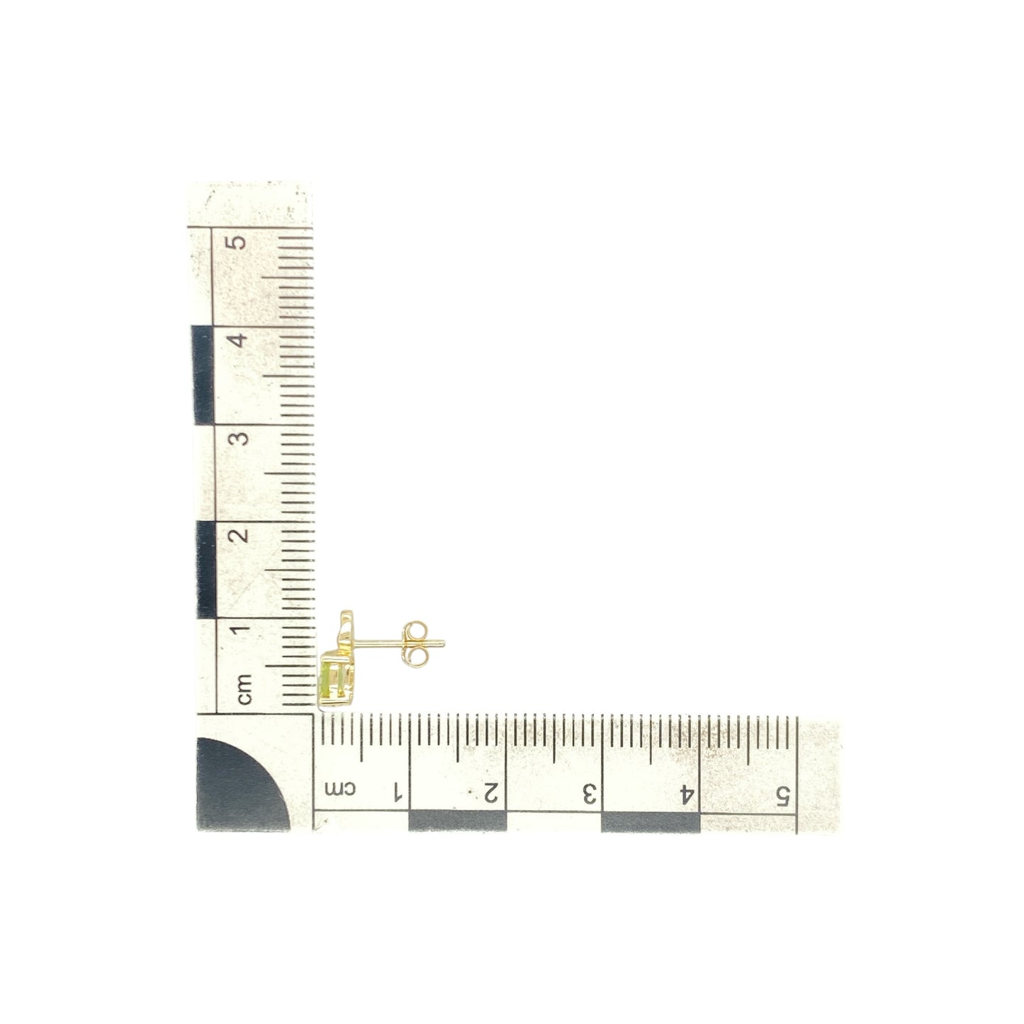 9ct Gold & Oval Peridot Set Stud Earrings